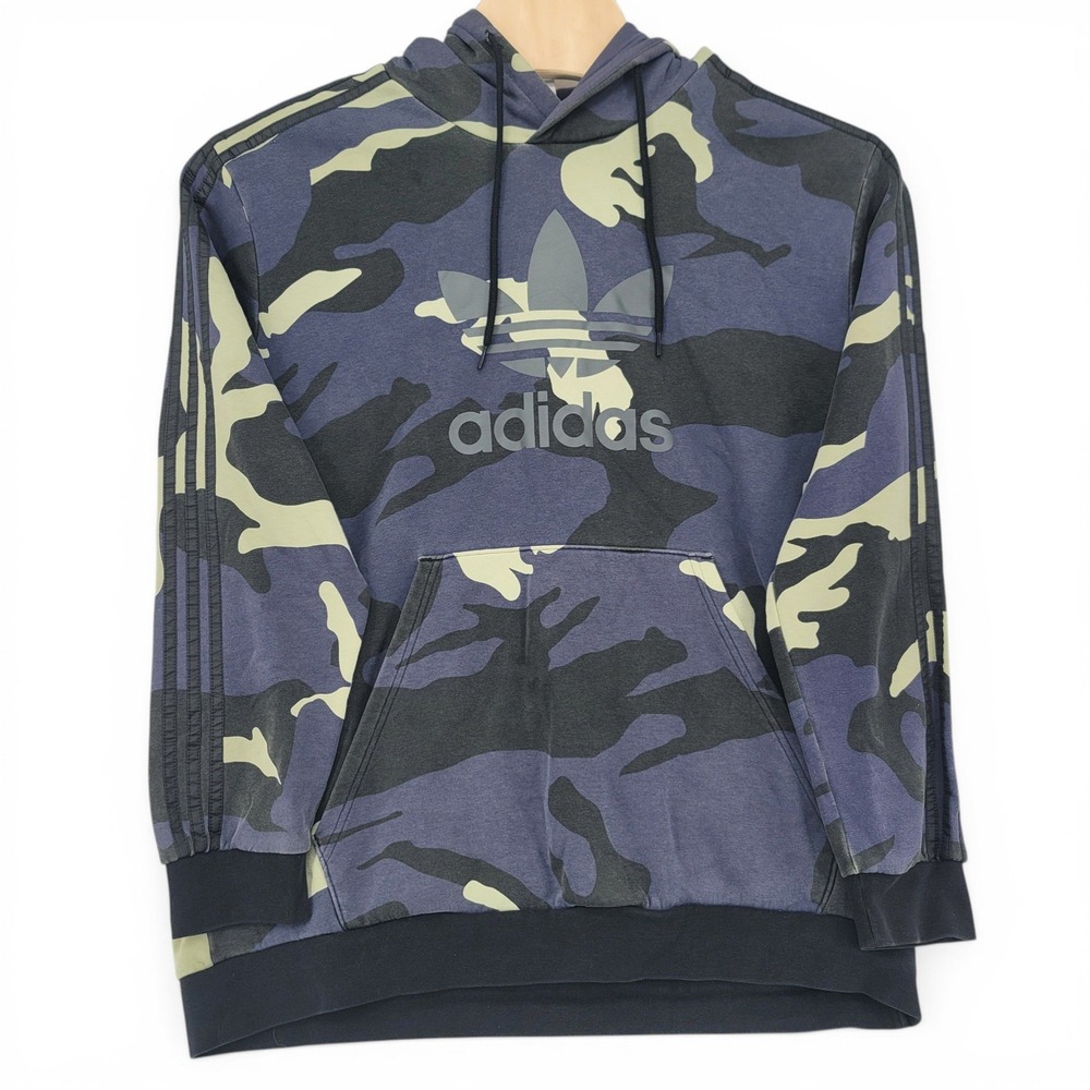 adidas Men’s Camo Hoodie in Navy and Olive